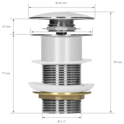 Waschbecken inkl. Ablaufgarnitur Silber ohne Überlauf 35x20,5x12,5 cm Weiß aus Keramik-ECD Germany Discount