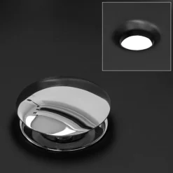 Waschbecken inkl. Ablaufgarnitur ohne Überlauf Ø 32x13,5 cm Schwarz aus Keramik ML-Design-ECD Germany Clearance