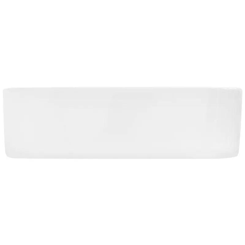 Waschbecken inkl. Ablaufganitur Weiß ohne Überlauf 43,5x43,5x12,5 cm Weiß aus Keramik-ECD Germany New