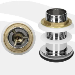 Waschbecken inkl. Ablaufgarnitur ohne Überlauf Ø 32x13,5 cm Schwarz matt aus Keramik ML-Design-ECD Germany