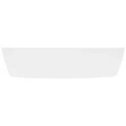 Waschbecken inkl. Ablaufgarnitur Weiß ohne Überlauf 60,5x38x14 cm Weiß aus Keramik-ECD Germany Outlet