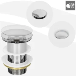 Waschbecken inkl. Ablaufgarnitur ohne Überlauf 50,5x38,5x13,5 cm Weiß aus Keramik LuxeBath-ECD Germany Outlet