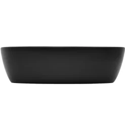 Waschbecken inkl. Ablaufgarnitur Schwarz ohne Überlauf 50,5x38,5x14 cm Schwarz aus Keramik ML-Design-ECD Germany