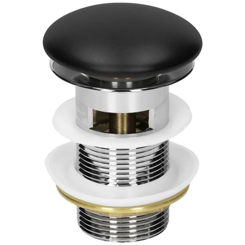 Waschbecken inkl. Ablaufgarnitur mit Überlauf 33,5x25,5x13 mm Schwarz matt aus Keramik ML-Design-ECD Germany Outlet