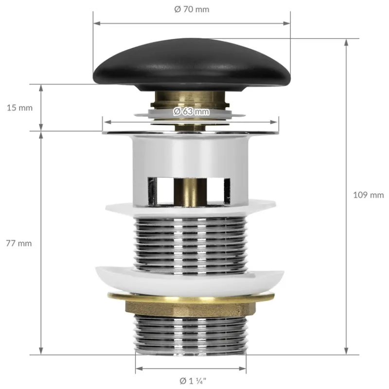 Waschbecken inkl. Ablaufgarnitur mit Überlauf 33,5x25,5x13 mm Schwarz matt aus Keramik ML-Design-ECD Germany Outlet