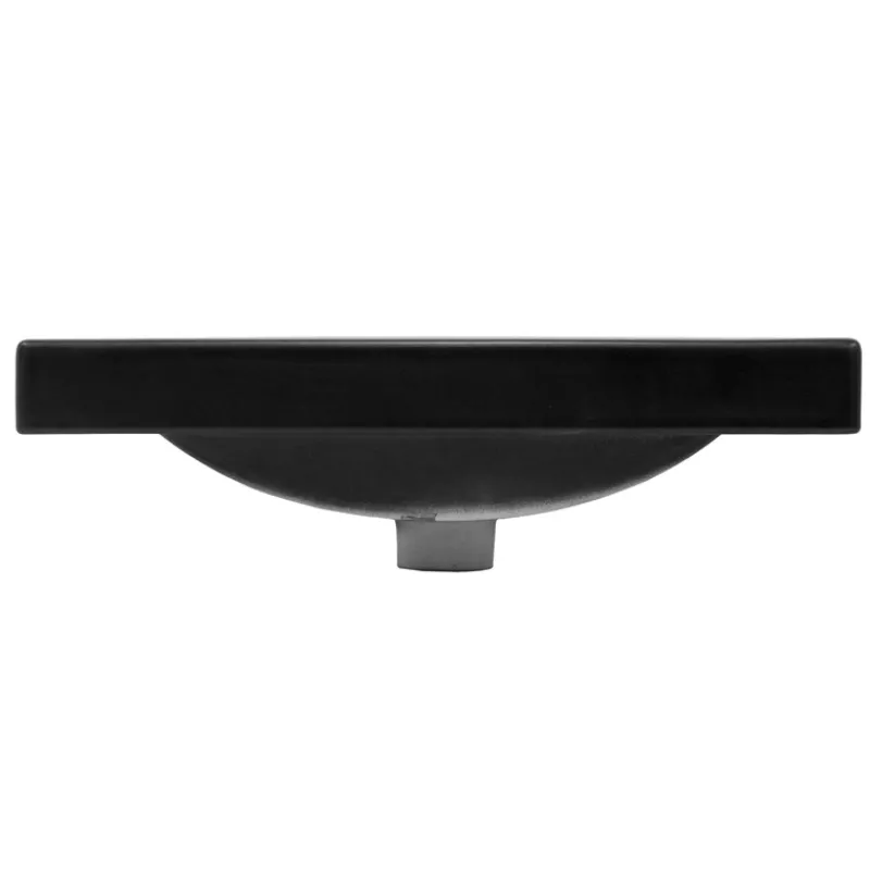 Waschbecken inkl. Ablaufgarnitur Schwarz mit Überlauf 53,5x46x16,5 cm Schwarz matt aus Keramik ML-Design-ECD Germany Sale