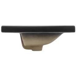 Waschbecken inkl. Ablaufgarnitur Schwarz mit Überlauf 53,5x46x16,5 cm Schwarz matt aus Keramik ML-Design-ECD Germany Sale