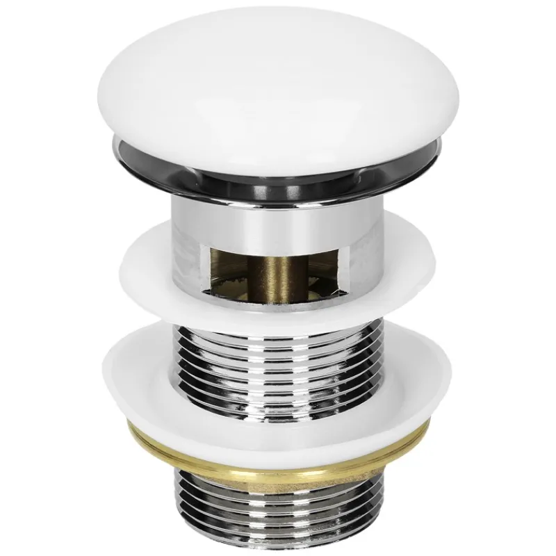 Waschbecken inkl. Ablaufgarnitur Weiß mit Überlauf 67,5x51,5x21,5 cm Weiß aus Keramik ML-Design-ECD Germany Outlet