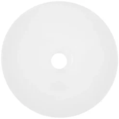 Waschbecken inkl. Ablaufgarnitur Silber ohne Überlauf Ø 28x11,6 cm Weiß aus Keramik ML-Design-ECD Germany Clearance