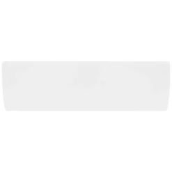 Waschbecken inkl. Ablaufgarnitur Weiß ohne Überlauf 48x38x14 cm Weiß aus Keramik-ECD Germany Clearance