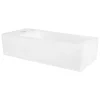 Waschbecken Linskbündig 51x25x13 cm Weiß aus Keramik ML-Design-ECD Germany Outlet