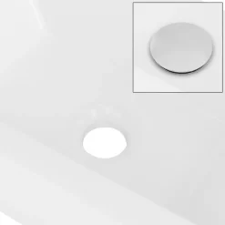 Waschbecken Linskbündig 51x25x13 cm Weiß aus Keramik ML-Design-ECD Germany Outlet