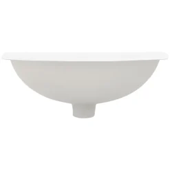 Waschbecken Oval mit Überlauf 49x40,5x19,5 cm Weiß aus Keramik ML-Design-ECD Germany Clearance