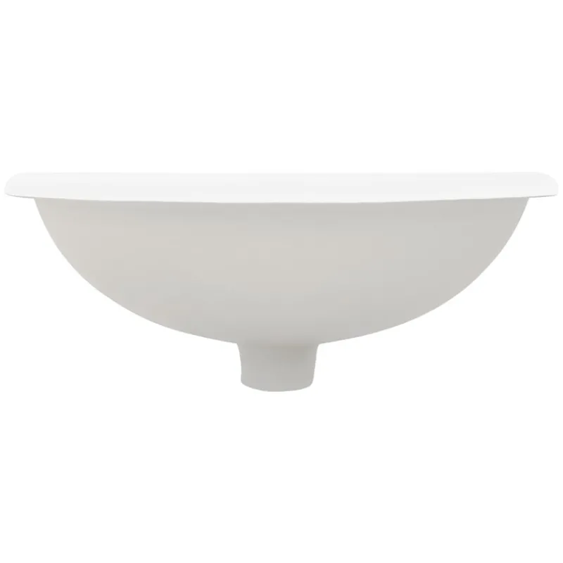 Waschbecken Oval mit Überlauf 49x40,5x19,5 cm Weiß aus Keramik ML-Design-ECD Germany Clearance