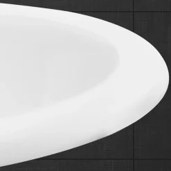 Waschbecken Oval mit Überlauf 49x40,5x19,5 cm Weiß aus Keramik ML-Design-ECD Germany Clearance