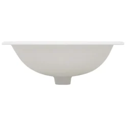 Waschbecken Oval mit Überlauf 57x48,5x19,5 cm Weiß aus Keramik ML-Design-ECD Germany Outlet