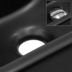 Waschbecken Oval mit Überlauf 33,5x25,5x13 mm Schwarz aus Keramik ML-Design-ECD Germany