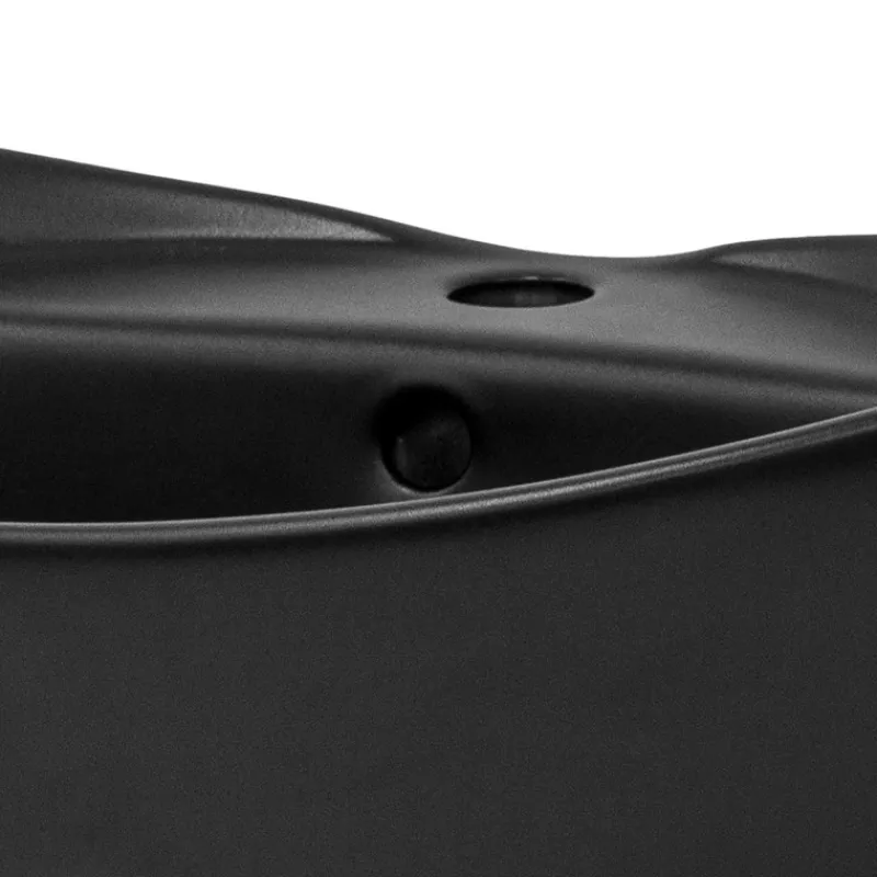 Waschbecken Oval mit Überlauf 59x39,5x20,5 cm Schwarz matt aus Keramik ML-Design-ECD Germany Outlet