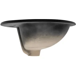 Waschbecken Oval mit Überlauf 57x48,5x19,5 cm Schwarz matt aus Keramik ML-Design-ECD Germany Hot