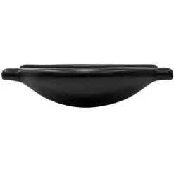 Waschbecken Oval mit Überlauf 77x50,5x22,5 cm Schwarz matt aus Keramik ML-Design-ECD Germany
