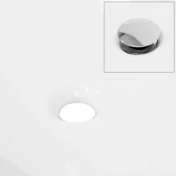 Waschbecken Oval ohne Überlauf 58,5x37,5x14,5 cm Weiß aus Keramik-ECD Germany