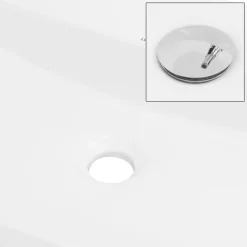 Waschbecken Oval ohne Überlauf 60x40x12 cm Weiß aus Keramik ML-Design-ECD Germany Best