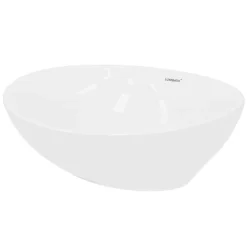 Waschbecken Oval ohne Überlauf 41x33x14,2 cm Weiß aus Keramik-ECD Germany Online