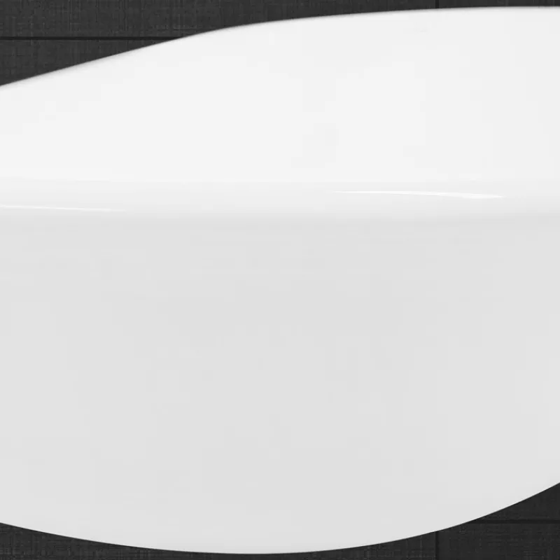 Waschbecken Oval ohne Überlauf 64x36,5x13 cm Weiß aus Keramik-ECD Germany New