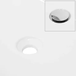 Waschbecken Oval ohne Überlauf 60,5x38x12,5 cm Weiß aus Keramik-ECD Germany Outlet