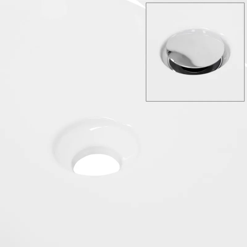 Waschbecken Oval ohne Überlauf 60,5x38x12,5 cm Weiß aus Keramik-ECD Germany Outlet