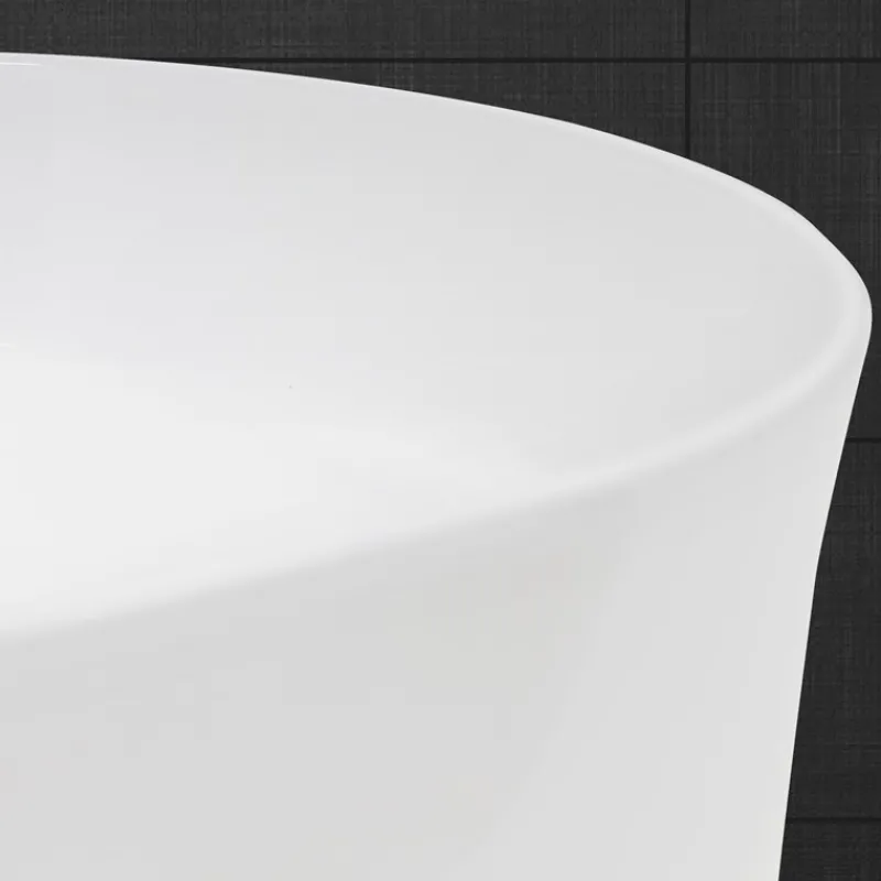 Waschbecken Oval ohne Überlauf 60,5x38x12,5 cm Weiß aus Keramik-ECD Germany Outlet