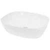 Waschbecken Oval ohne Überlauf 50,5x38,5x13,5 cm Weiß aus Keramik LuxeBath-ECD Germany Online