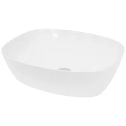 Waschbecken Oval ohne Überlauf 50,5x38,5x13,5 cm Weiß aus Keramik LuxeBath-ECD Germany Online