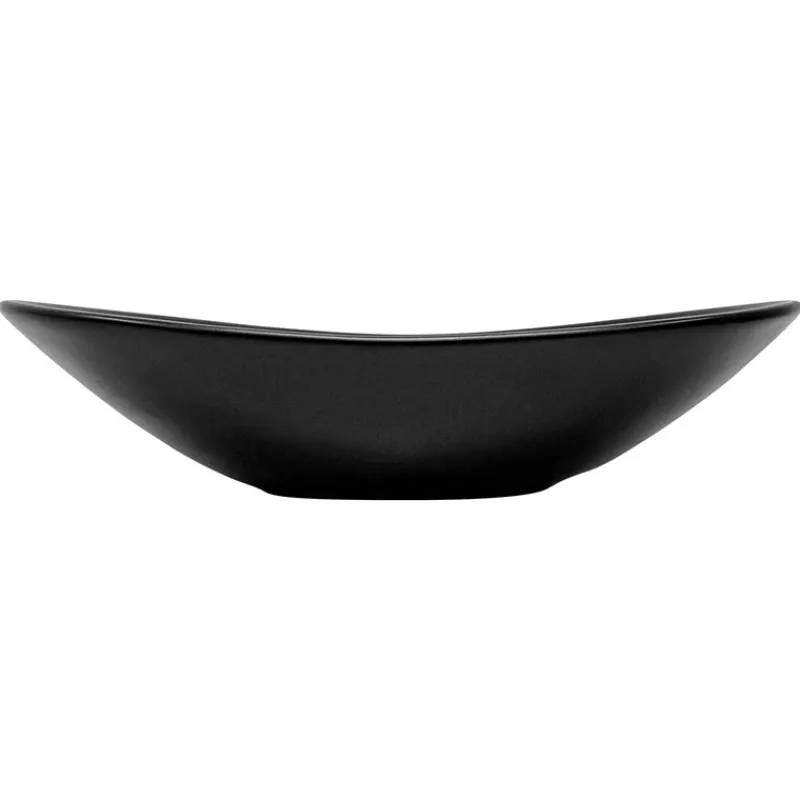 Waschbecken Oval ohne Überlauf 63x36x15,5 cm Schwarz aus Keramik ML-Design-ECD Germany Discount