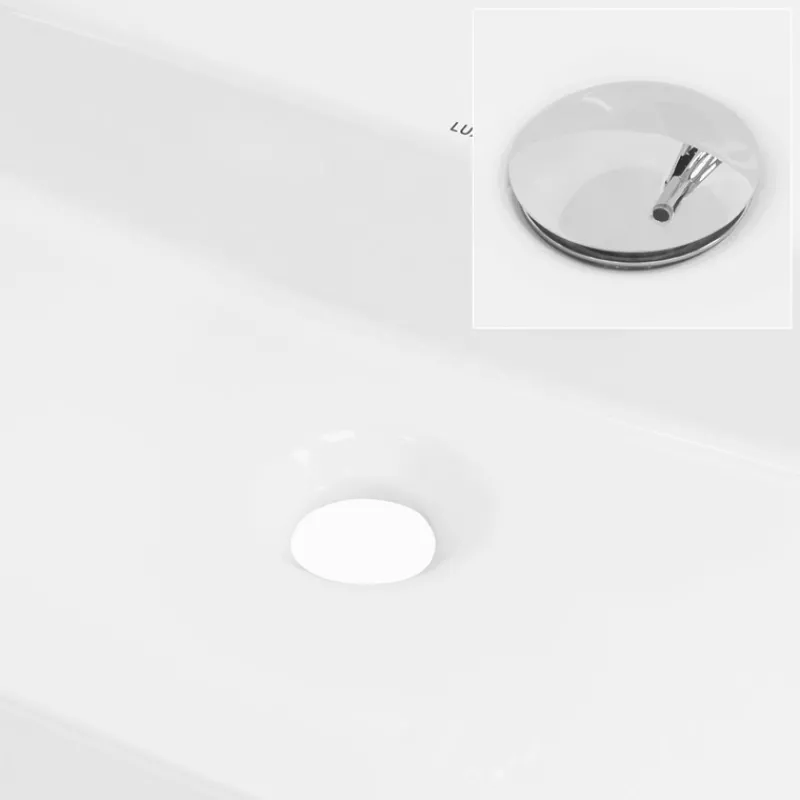 Waschbecken Oval ohne Überlauf 80x40x12 cm Weiß aus Keramik ML-Design-ECD Germany Clearance