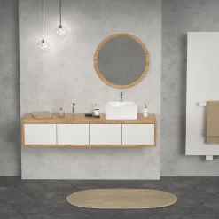 Waschbecken Quadratisch ohne Überlauf 39x39x15 cm Weiß aus Keramik ML-Design-ECD Germany Online