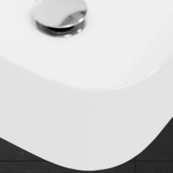 Waschbecken Quadratisch ohne Überlauf 43,5x43,5x12,5 cm Weiß aus Keramik-ECD Germany