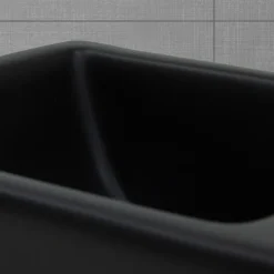 Waschbecken Recheckig ohne Überlauf 35,5x20,5x12,5 cm Schwarz aus Keramik ML-Design-ECD Germany Hot