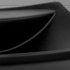 Waschbecken Rechteckig mit Überlauf 61x45,5x18,5 cm Schwarz aus Keramik ML-Design-ECD Germany Outlet