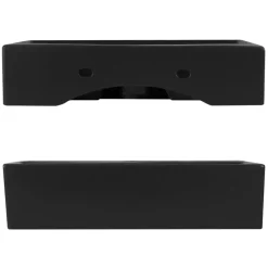 Waschbecken Rechteckig mit Überlauf 51,5x36x13 cm Schwarz aus Keramik ML-Design-ECD Germany Sale