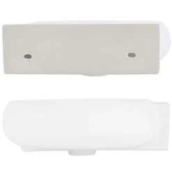 Waschbecken Rechts bündig 43x28x15 cm Weiß aus Keramik ML-Design-ECD Germany Outlet