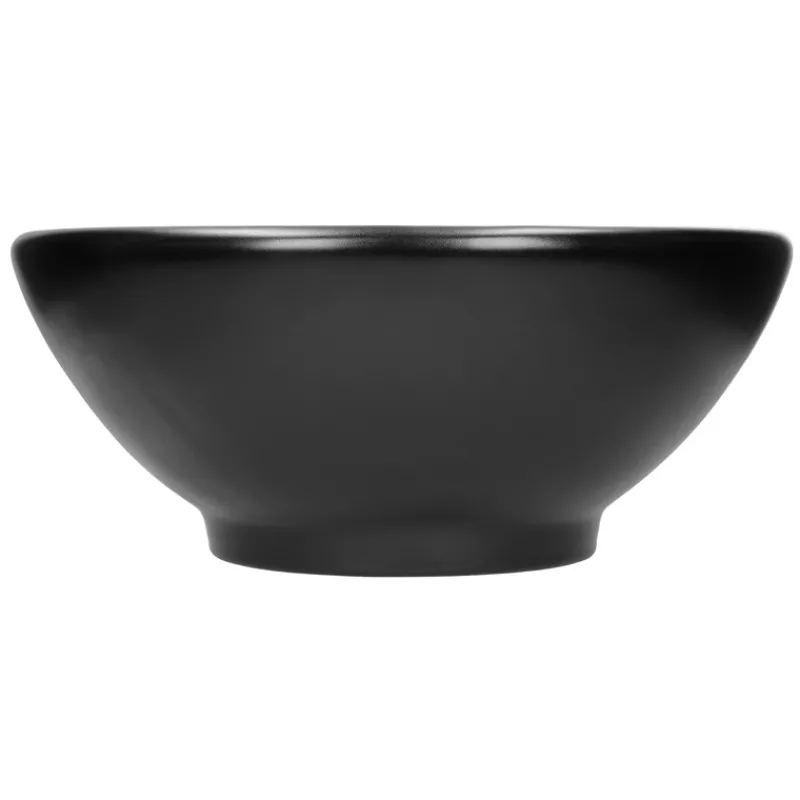 Waschbecken Rund mit Überlauf Ø 42x17 cm Schwarz aus Keramik ML-Design-ECD Germany Outlet