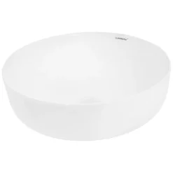 Waschbecken Rund ohne Überlauf Ø 40x13,5 cm Weiß aus Keramik-ECD Germany Clearance