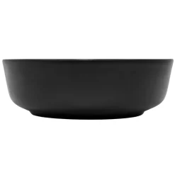 Waschbecken Rund ohne Überlauf Ø 41,5x13,5 cm Schwarz aus Keramik ML-Design-ECD Germany Outlet