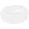Waschbecken Rund ohne Überlauf Ø 40x35 cm Weiß aus Keramik-ECD Germany Clearance