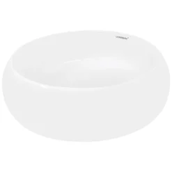 Waschbecken Rund ohne Überlauf Ø 40x35 cm Weiß aus Keramik-ECD Germany Clearance