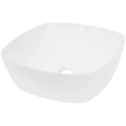 Waschbecken Rund ohne Überlauf Ø 40,5x14 cm Weiß aus Keramik LuxeBath-ECD Germany Hot