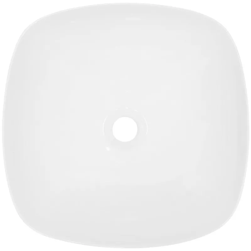 Waschbecken Rund ohne Überlauf Ø 40,5x14 cm Weiß aus Keramik LuxeBath-ECD Germany Hot