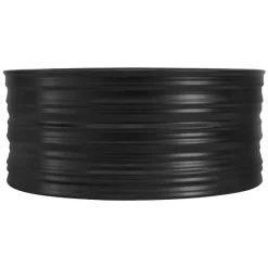 Waschbecken Rund ohne Überlauf Ø 41x18 cm Schwarz aus Keramik ML-Design-ECD Germany