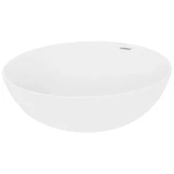 Waschbecken Rund ohne Überlauf Ø 40x14,7 cm Weiß aus Keramik-ECD Germany